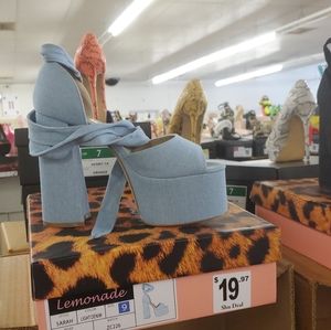 Blue jean heels